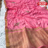 Pink Pure Viscose Chiffon Designer Handwork Saree