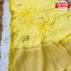 Light Yellow Pure Viscose Chiffon Designer Handwork Saree