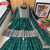 Green Designer Kurtha Sharara Dupatta Set