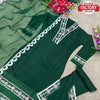 Dark Green Embroidered Designer Kurtha Set