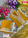 Yellow Embroidered Designer Kurtha Set