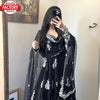 Black Georgette Embroidered Gown with Dupatta