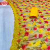 Yellow Georgette Floral Saree