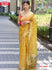 Yellow Organza Silk Paithani Saree
