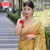 Yellow Organza Silk Paithani Saree