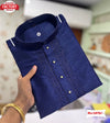 Navy Blue Mens Cotton Kurtha Suruwal
