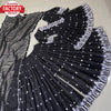 Black Peplum Style Kurtha Sharara Dupatta Set