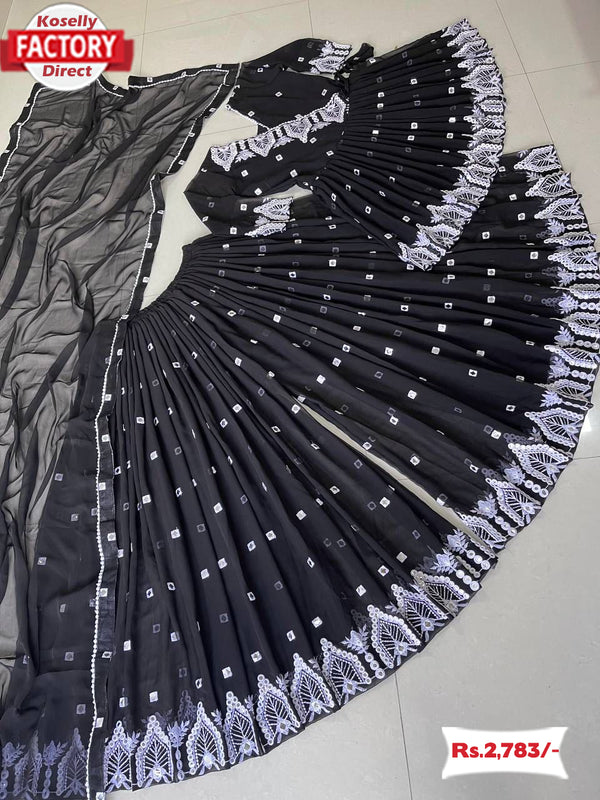 Black Peplum Style Kurtha Sharara Dupatta Set