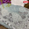 Baby Blue Organza Fancy Embroidered Saree