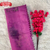 Purple Fancy Organza Saree With Handwork