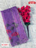 Purple Organza Saree With Handprint And Handwork