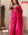 Pink Georgette Pleated Saree