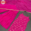 Pink Embroidered Kurtha Sharara Set