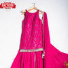 Pink Embroidered Kurtha Sharara Set