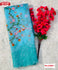 Sky Blue Organza Multi-embroidered Saree