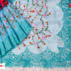 Sky Blue Organza Multi-embroidered Saree