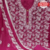 Hot Pink Embroidered Kurtha Suruwal Piece