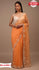 Orange Pure Organza Handworked Saree