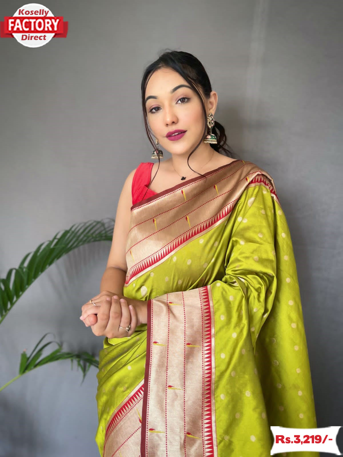 Parrot Green Paithani Saree • Anaya Designer Studio | Sarees, Gowns And  Lehenga Choli