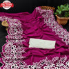 Magenta Vichitra Silk Partywear Saree