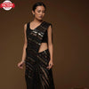 Black Multi-sequins Partywear Saree