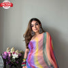 Multi-colour Fancy Organza Saree With Readymade Blouse