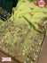 Light Green Shimmer Chiffon Saree With Embroidery