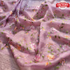 Pink Premium Organza Embroidered Saree