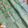 Light Green Premium Organza Embroidered Saree