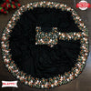 Black Vichitra Silk Embroidered Saree