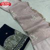 Light Mauve Georgette Partywear Saree