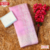 Pink Chikankari Work Organza Saree
