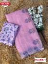 Lavender Organza Handwork Saree