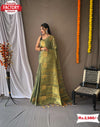 Light Green Banarasi Pure Tissue Silk Saree