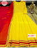 Yellow Gown with Red Dupatta