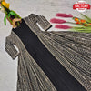 Black Partywear Gown With Long Koti Set