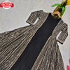 Black Partywear Gown With Long Koti Set