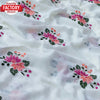 White Chinnon Silk Embroidered Saree