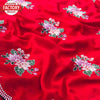 Red Chinnon Silk Embroidered Saree