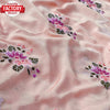 Peach Chinnon Silk Embroidered Saree