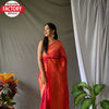 Pink Pure Silk Golden Weaving Saree