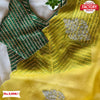 Yellow Pure Organza Saree With Stitched Blouse