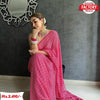 Pink Georgette Crochet Leheriya Saree