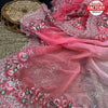 Pink Multi-shaded Pure Organza Partywear Saree