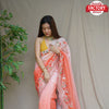 Orange Multi-shaded Pure Organza Partywear Saree