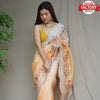 Yellow Multi-shaded Pure Organza Partywear Saree
