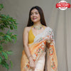 Yellow Multi-shaded Pure Organza Partywear Saree