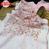 Baby Pink Pure Organza Chikankari Saree