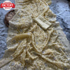 Light Yellow Partywear Embroidered Georgette Saree