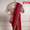 Red Tabby Organza Embroidered Saree